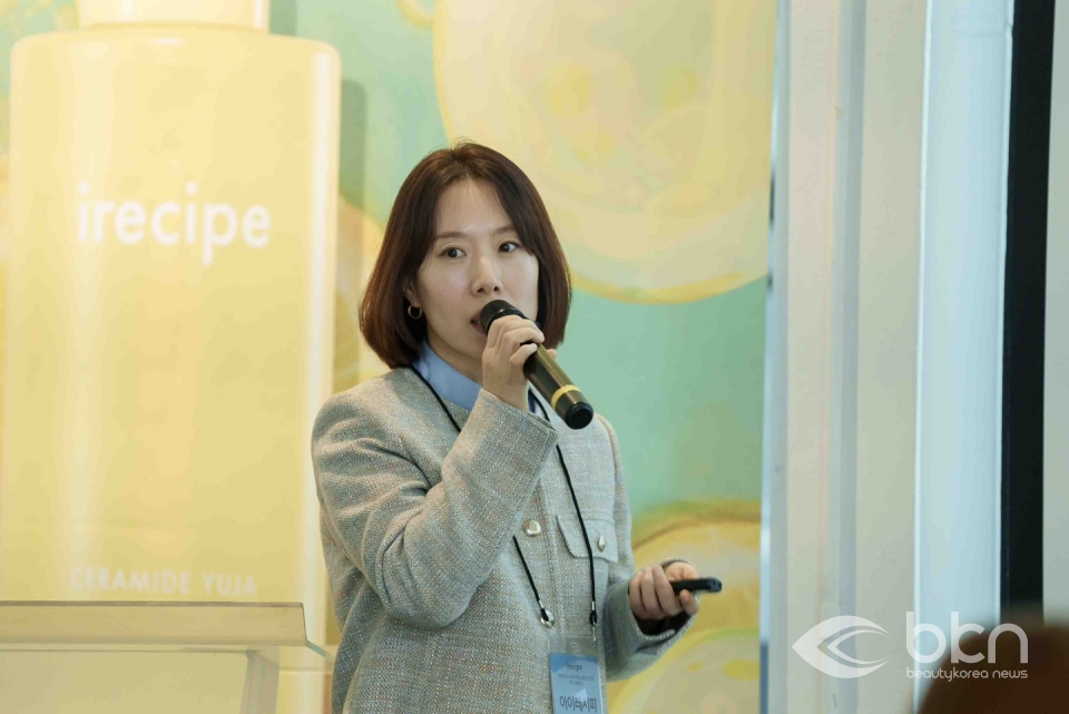 선진뷰티사이언스 신경희 연구소장이 27일 열린 기자간담회에서 발언하고 있다. 2024.11.17.